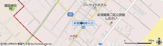 千葉県山武市本須賀3656周辺の地図