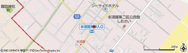 千葉県山武市本須賀3647周辺の地図