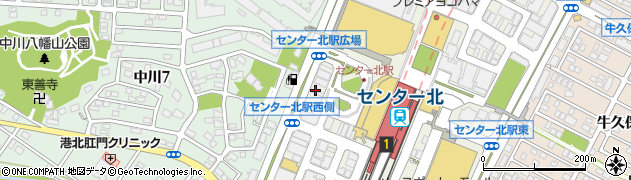 横浜市営駐輪場センター　北駅周辺の地図