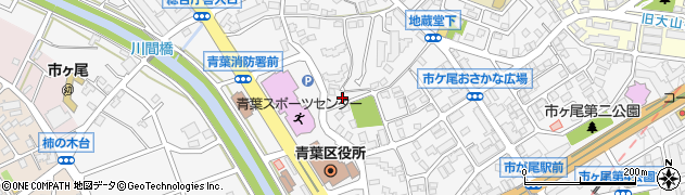 神奈川県横浜市青葉区市ケ尾町1179-3周辺の地図