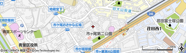 神奈川県横浜市青葉区市ケ尾町1163周辺の地図