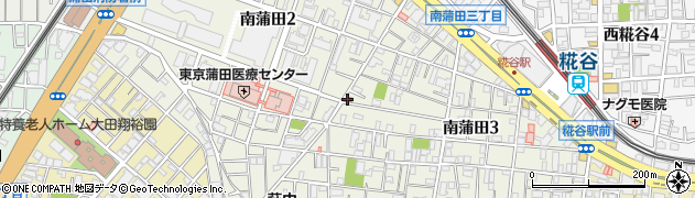大田南蒲田郵便局周辺の地図