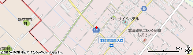 千葉県山武市本須賀3450周辺の地図