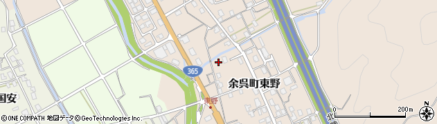 滋賀県長浜市余呉町東野周辺の地図