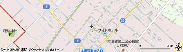 千葉県山武市本須賀3433周辺の地図