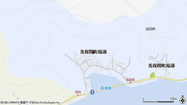 〒690-1504 島根県松江市美保関町福浦の地図
