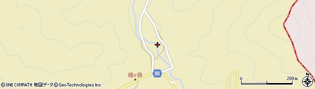 岐阜県美濃市樋ケ洞周辺の地図