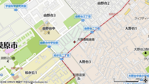 〒252-0251 神奈川県相模原市中央区大野台の地図
