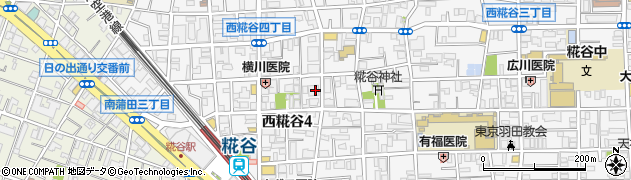 東京都大田区西糀谷4丁目周辺の地図
