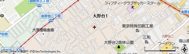 神奈川県相模原市南区大野台1丁目周辺の地図