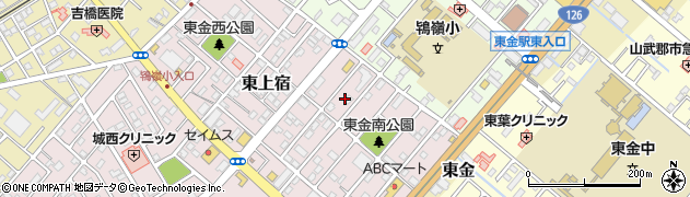 千葉県東金市東上宿周辺の地図