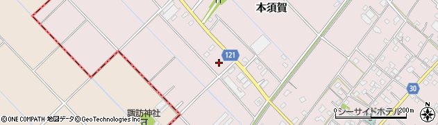 千葉県山武市本須賀3130周辺の地図