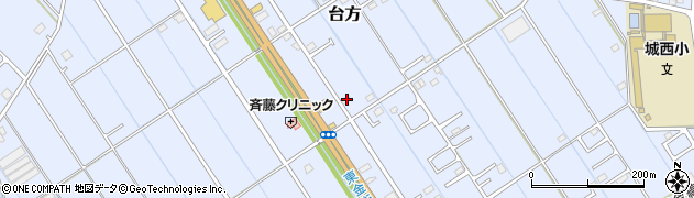 千葉県東金市台方327周辺の地図