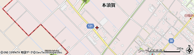 千葉県山武市本須賀3122周辺の地図