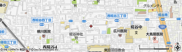 東京都大田区西糀谷周辺の地図