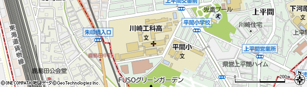 神奈川県立川崎工科高等学校周辺の地図