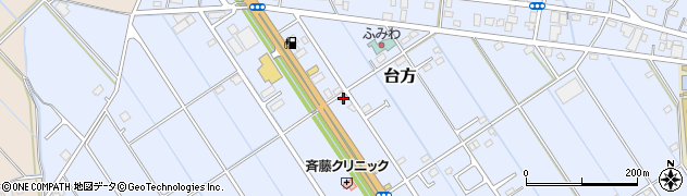 千葉県東金市台方373周辺の地図