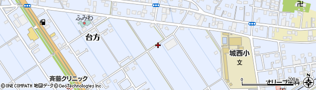 千葉県東金市台方周辺の地図