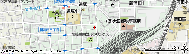 まいばすけっと新蒲田道塚通り店周辺の地図