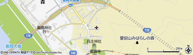 兵庫県豊岡市山本周辺の地図