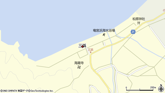 〒625-0153 京都府舞鶴市三浜の地図