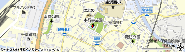 本行寺公園周辺の地図