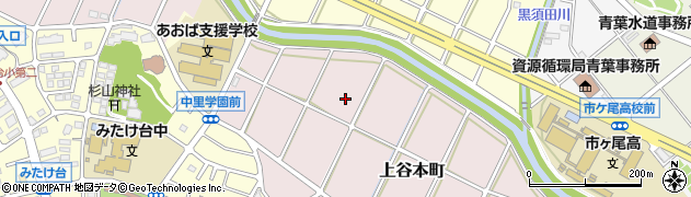 神奈川県横浜市青葉区上谷本町周辺の地図