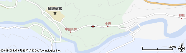 長野県木曽郡南木曽町中折周辺の地図