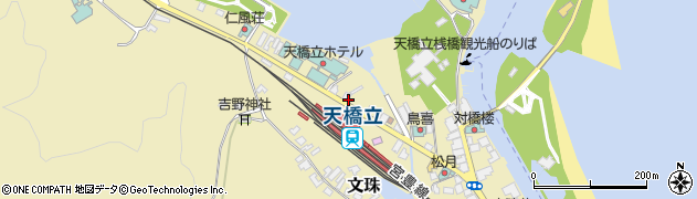 天橋立駅前周辺の地図