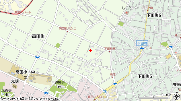 〒223-0063 神奈川県横浜市港北区高田町の地図