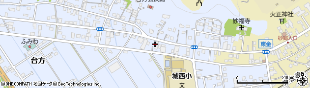 千葉県東金市台方53周辺の地図