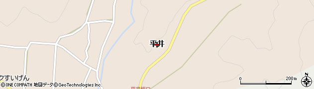岐阜県山県市平井周辺の地図