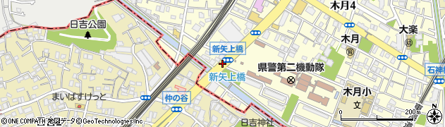 新矢上橋周辺の地図
