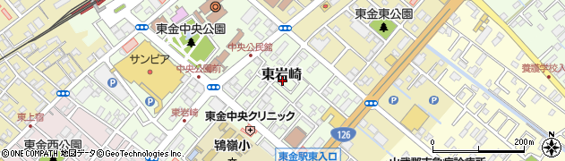 千葉県東金市東岩崎周辺の地図