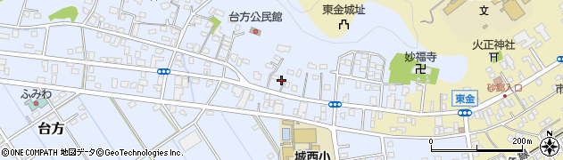 千葉県東金市台方1625周辺の地図