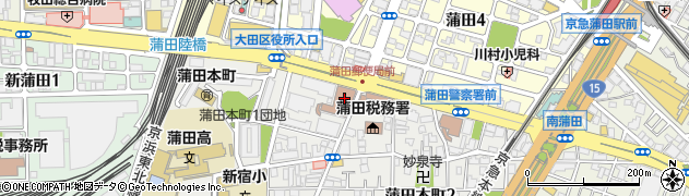 蒲田郵便局貯金サービス周辺の地図