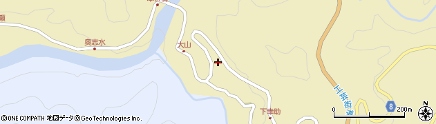 長野県木曽郡南木曽町大山周辺の地図