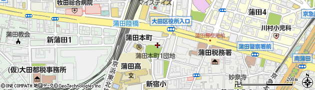 蒲田本町一丁目団地周辺の地図