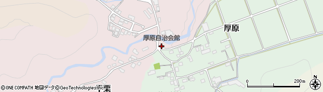 厚原自治会館周辺の地図