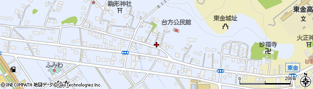 千葉県東金市台方1591周辺の地図