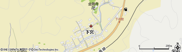 兵庫県豊岡市下宮周辺の地図