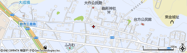 千葉県東金市台方260周辺の地図