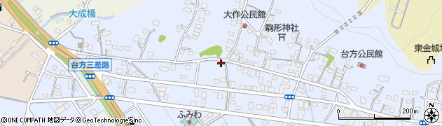 千葉県東金市台方268周辺の地図