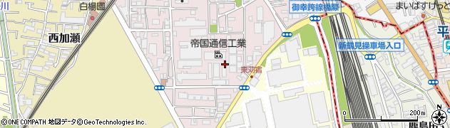 神奈川県川崎市中原区苅宿45周辺の地図