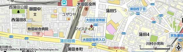 ドミール蒲田管理室周辺の地図