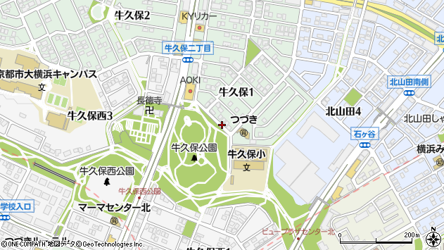 〒224-0012 神奈川県横浜市都筑区牛久保の地図
