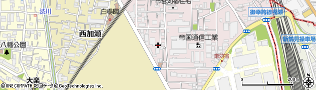 神奈川県川崎市中原区苅宿43周辺の地図