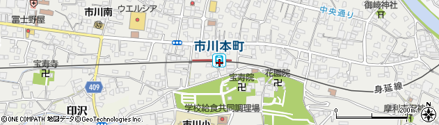 市川本町駅周辺の地図