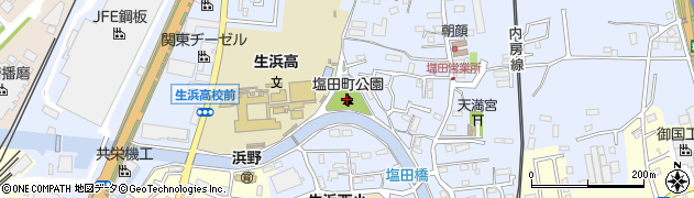 塩田町公園周辺の地図