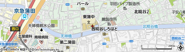 大田区立東蒲中学校周辺の地図